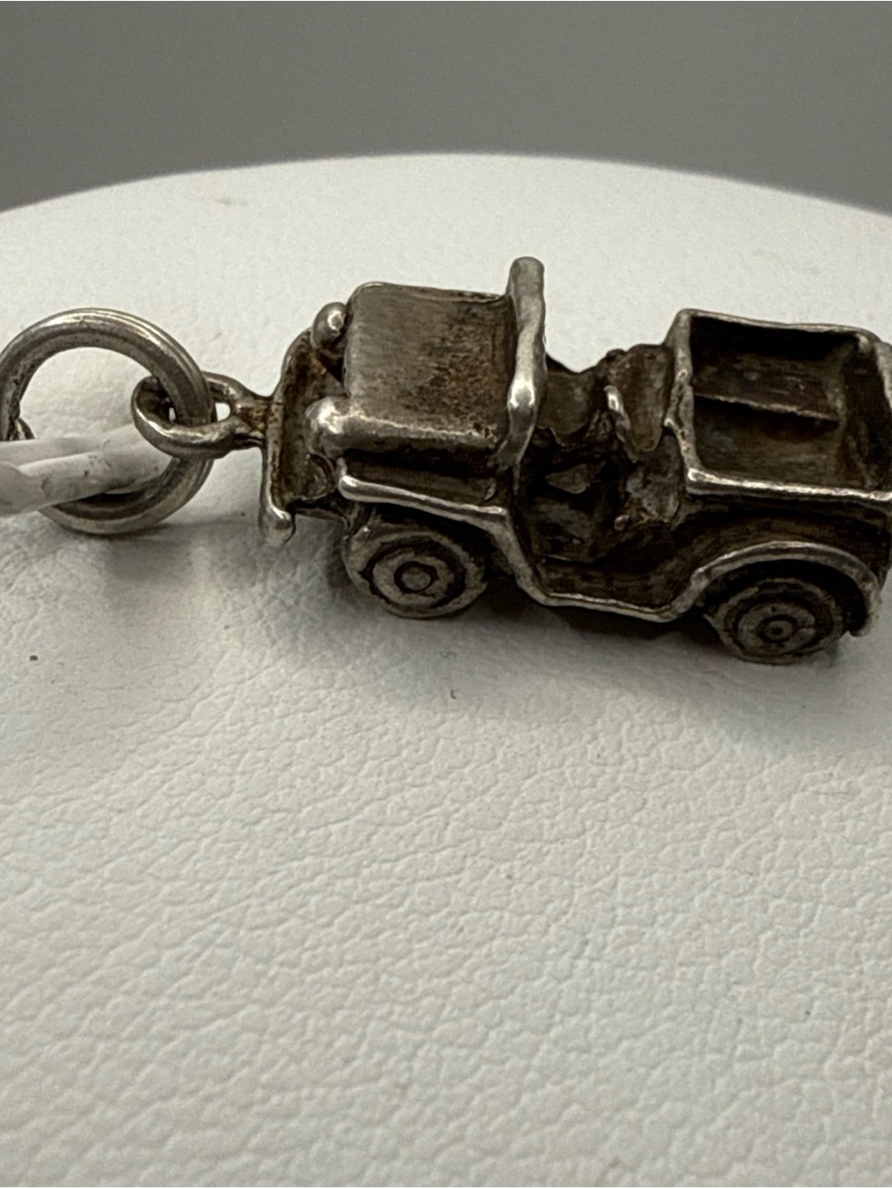 Silver Toy Jeep Charm Pendant